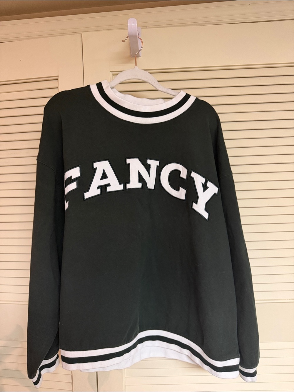 Fancy Crewneck Sweatshirt with White Trim